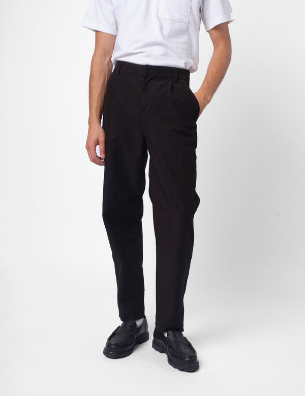 Folk Signal Slub Pant - Black