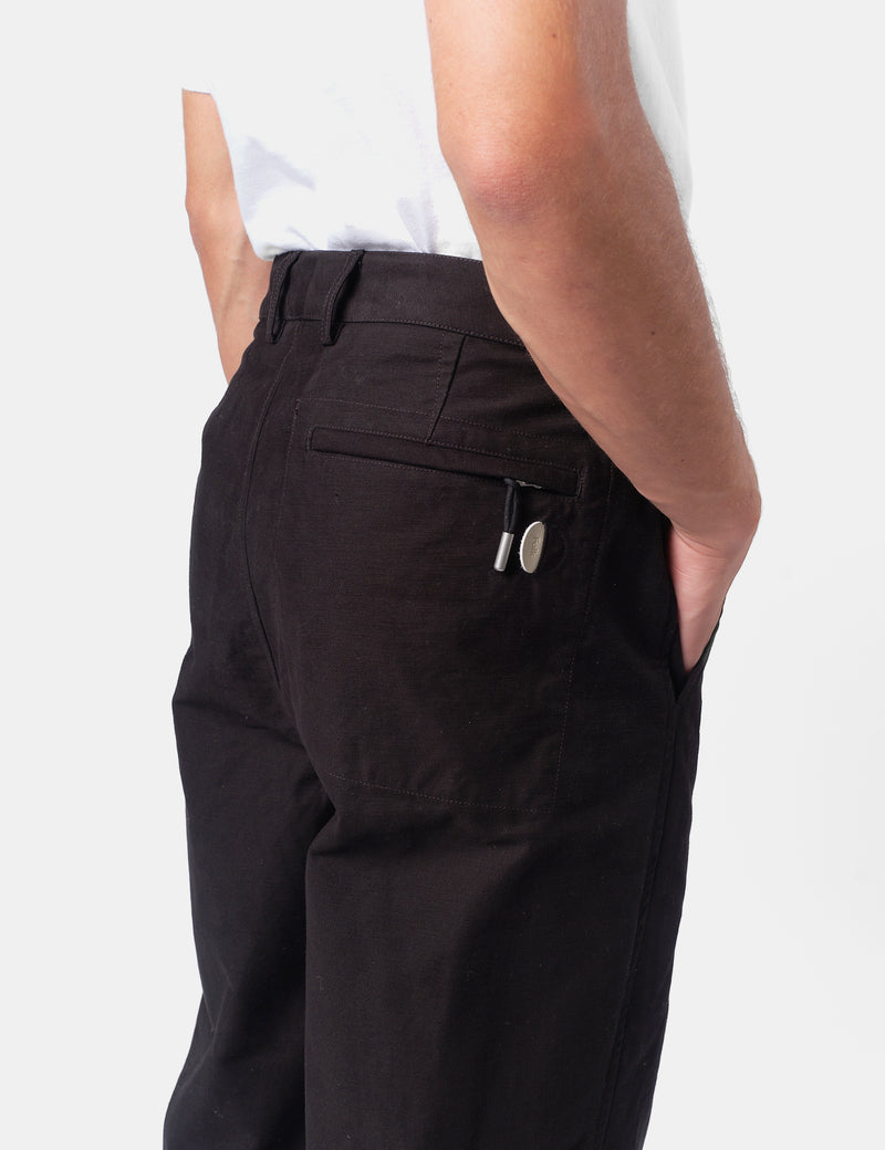 Folk Signal Slub Pant - Black