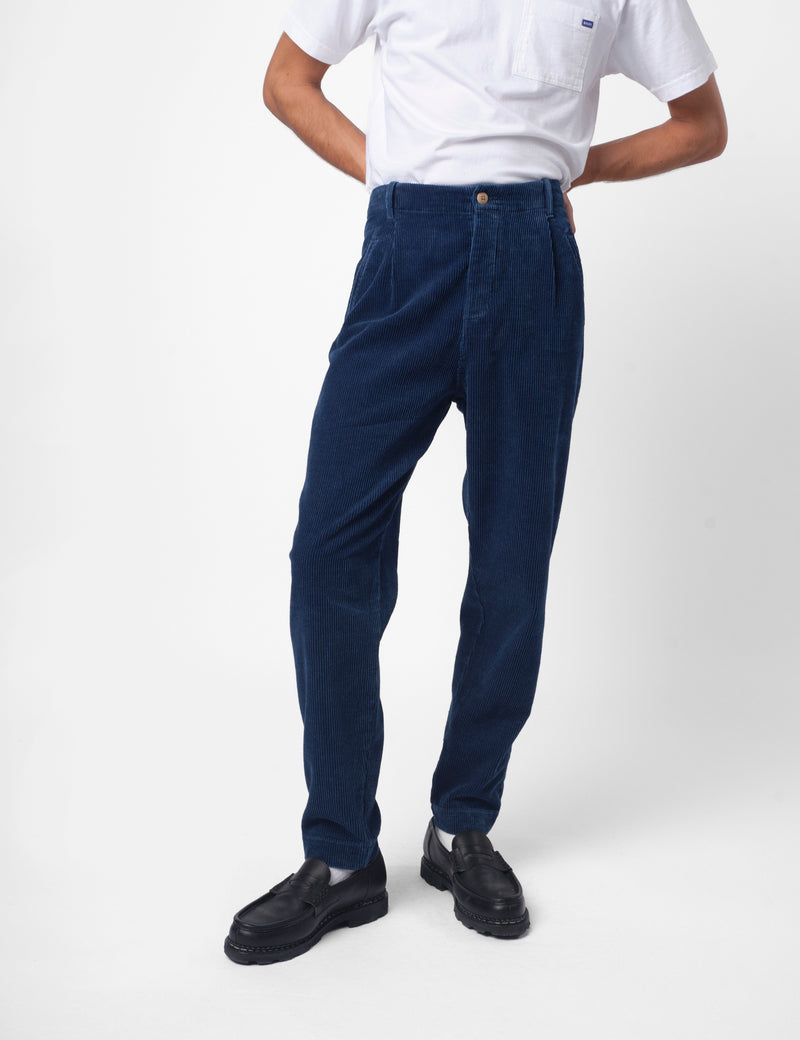 Folk Assembly Corduroy Pant - Washed Indigo Blue