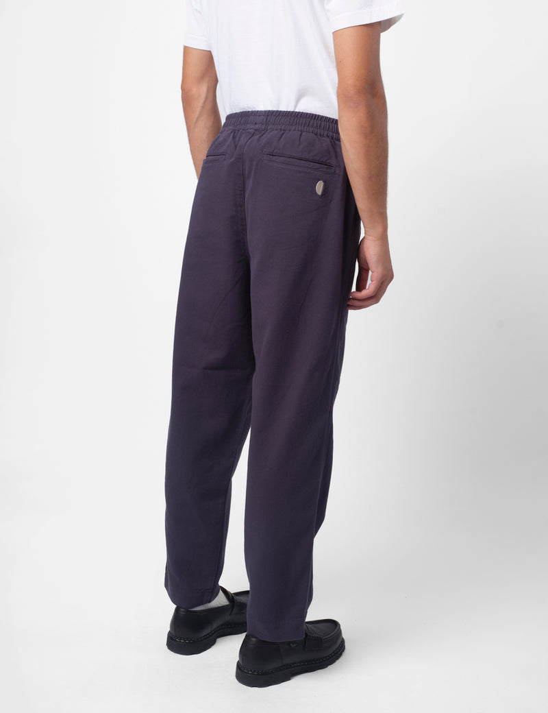 Folk Drawcord Assembly Brushed Twill Pant - Deep Navy Blue