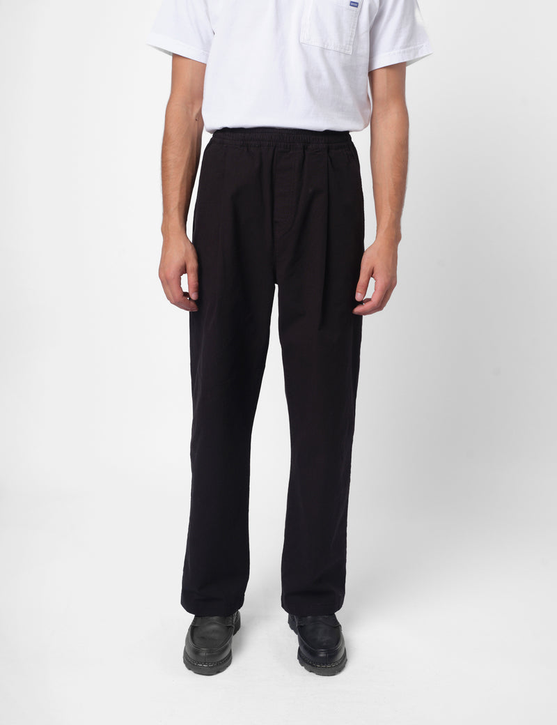Folk Drawcord Loose Ripstop Trouser - Black