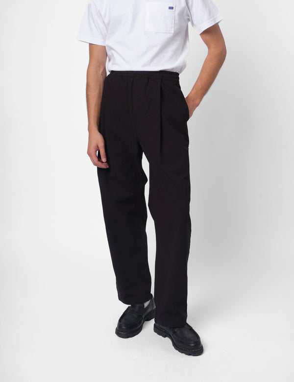 Folk Drawcord Loose Ripstop Trouser - Black