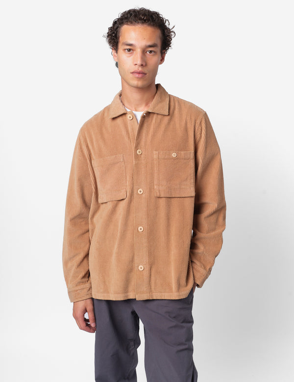 Folk Patch Corduroy Overshirt - Mink Chucky