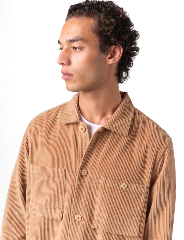 Folk Patch Corduroy Overshirt - Mink Chucky