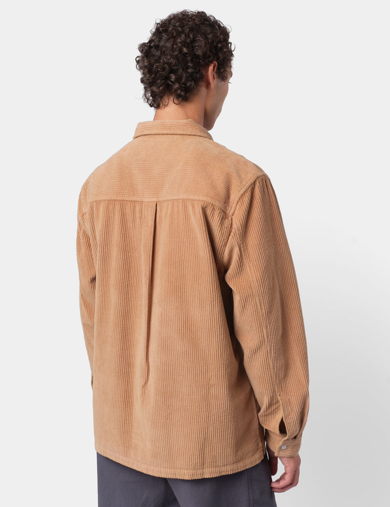 Folk Patch Corduroy Overshirt - Mink Chucky