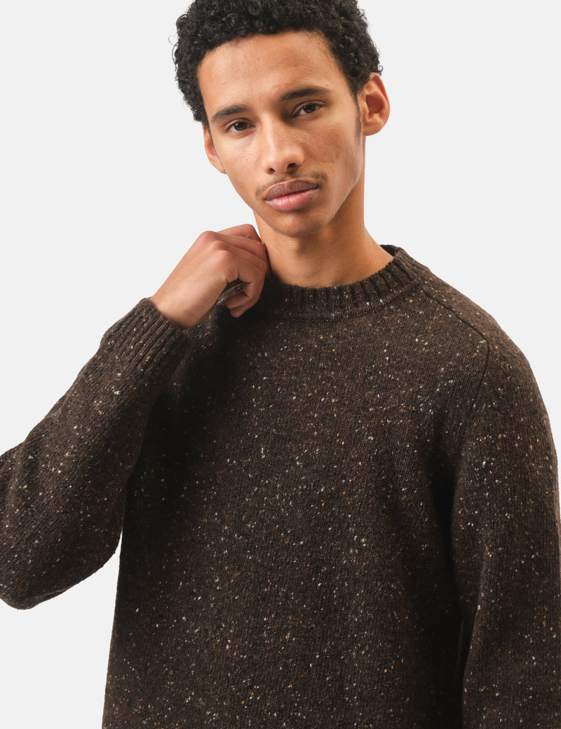 Finisterre Furlong Crew Sweatshirt - Burnt Umber