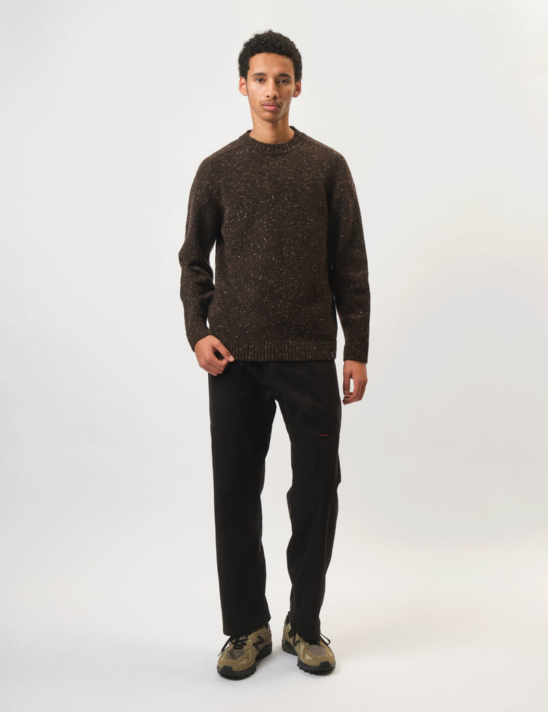 Finisterre Furlong Crew Sweatshirt - Burnt Umber