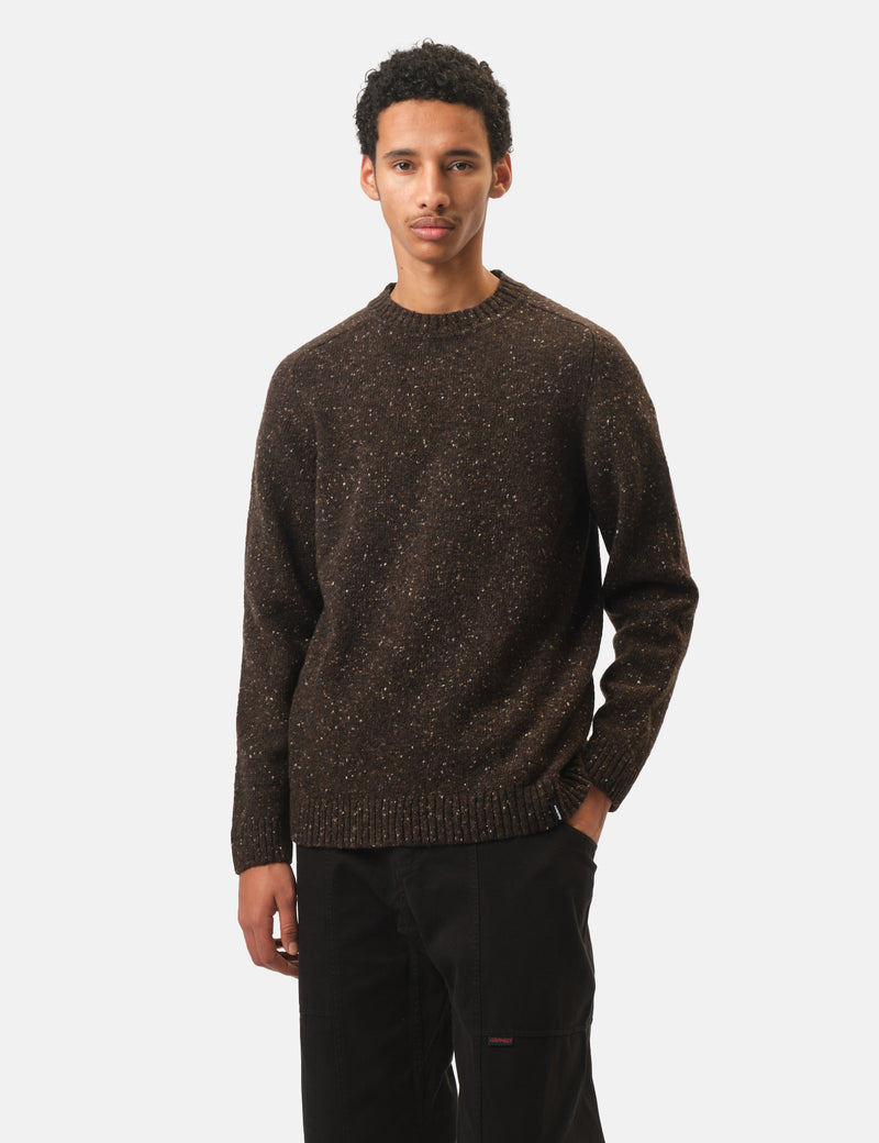 Finisterre Furlong Crew Sweatshirt - Burnt Umber