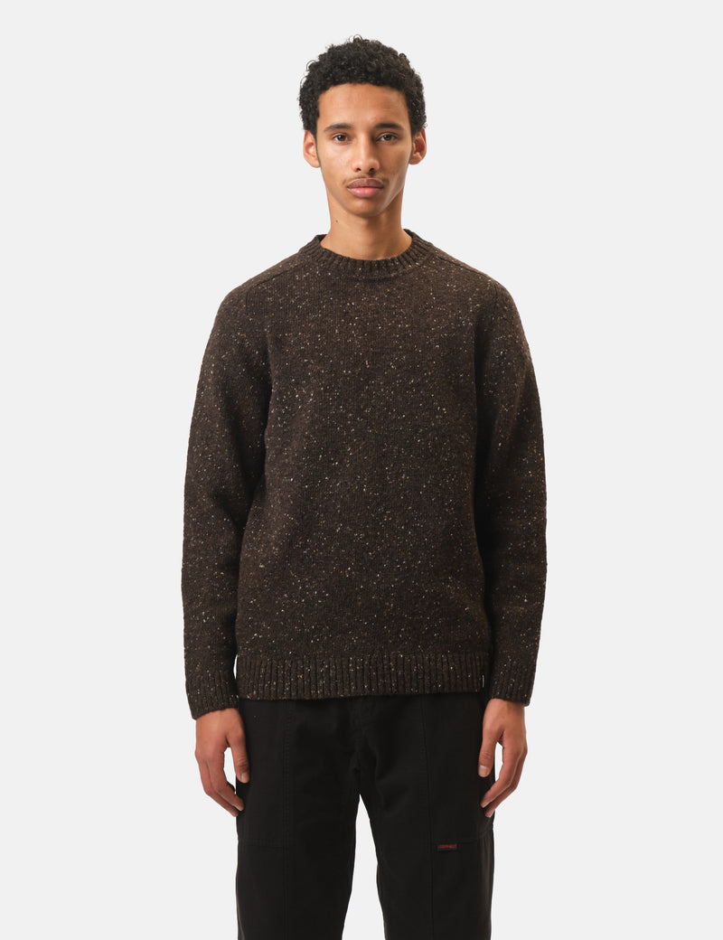 Finisterre Furlong Crew Sweatshirt - Burnt Umber