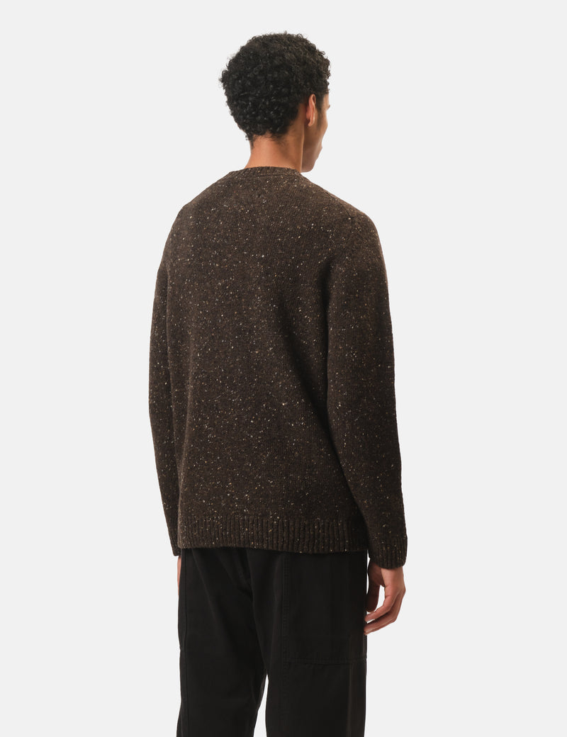 Finisterre Furlong Crew Sweatshirt - Burnt Umber
