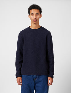 Finisterre Barents Jumper (Wool Mix) - Indigo Blue