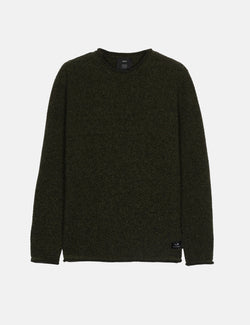 Finisterre Barents Jumper (Wool Mix) - Olive Green