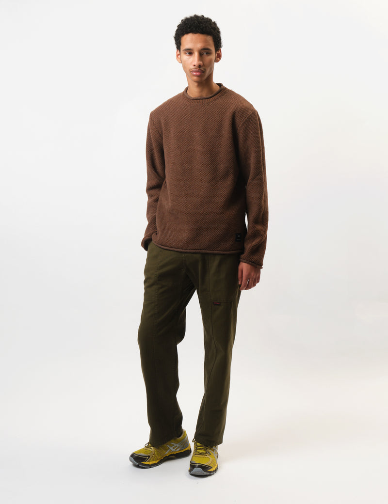 Finisterre Barents Jumper (Wool Mix) - Pecan Brown