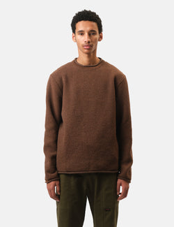 Finisterre Barents Jumper (Wool Mix) - Pecan Brown