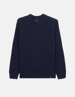Finisterre Mora Jumper (Wool Mix) - Navy Blue
