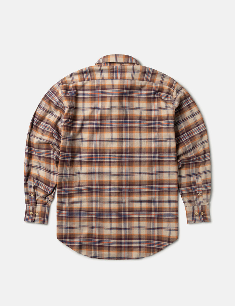 Chemise en flanelle à carreaux Aries - Rouge brique