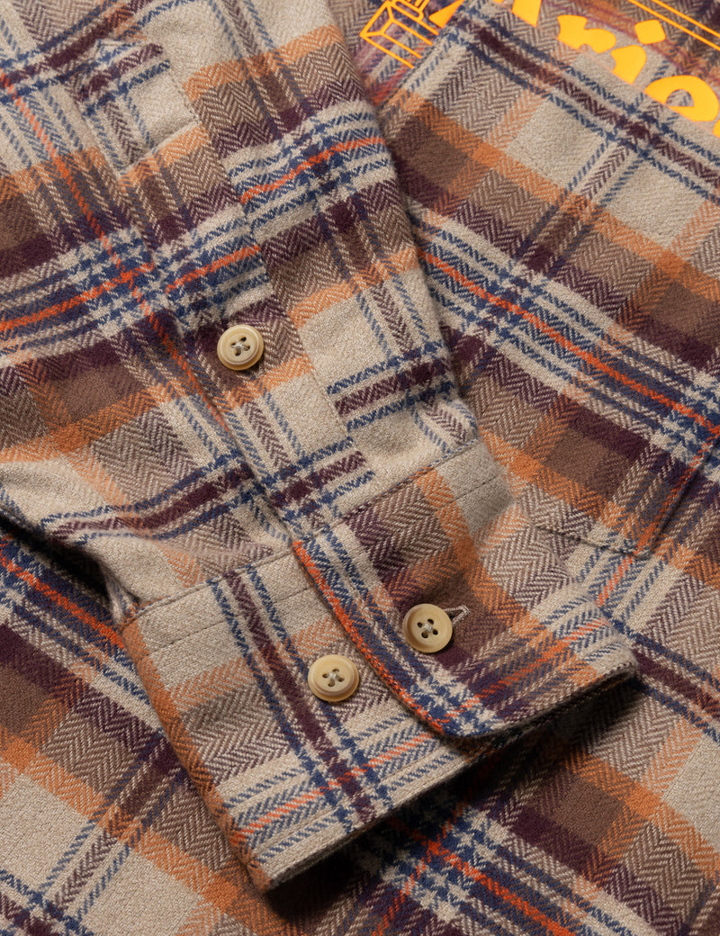 Chemise en flanelle à carreaux Aries - Rouge brique