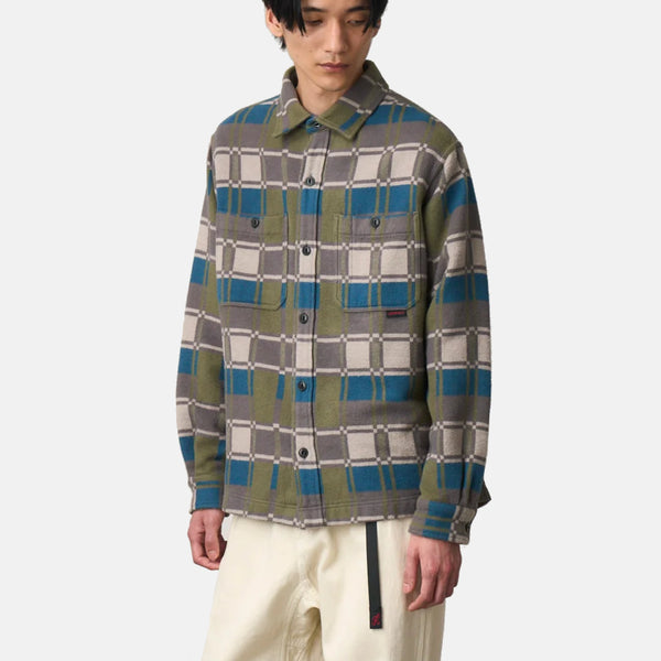 Gramicci Anthony Flannel Check Shirt - Silver Grey | Article.