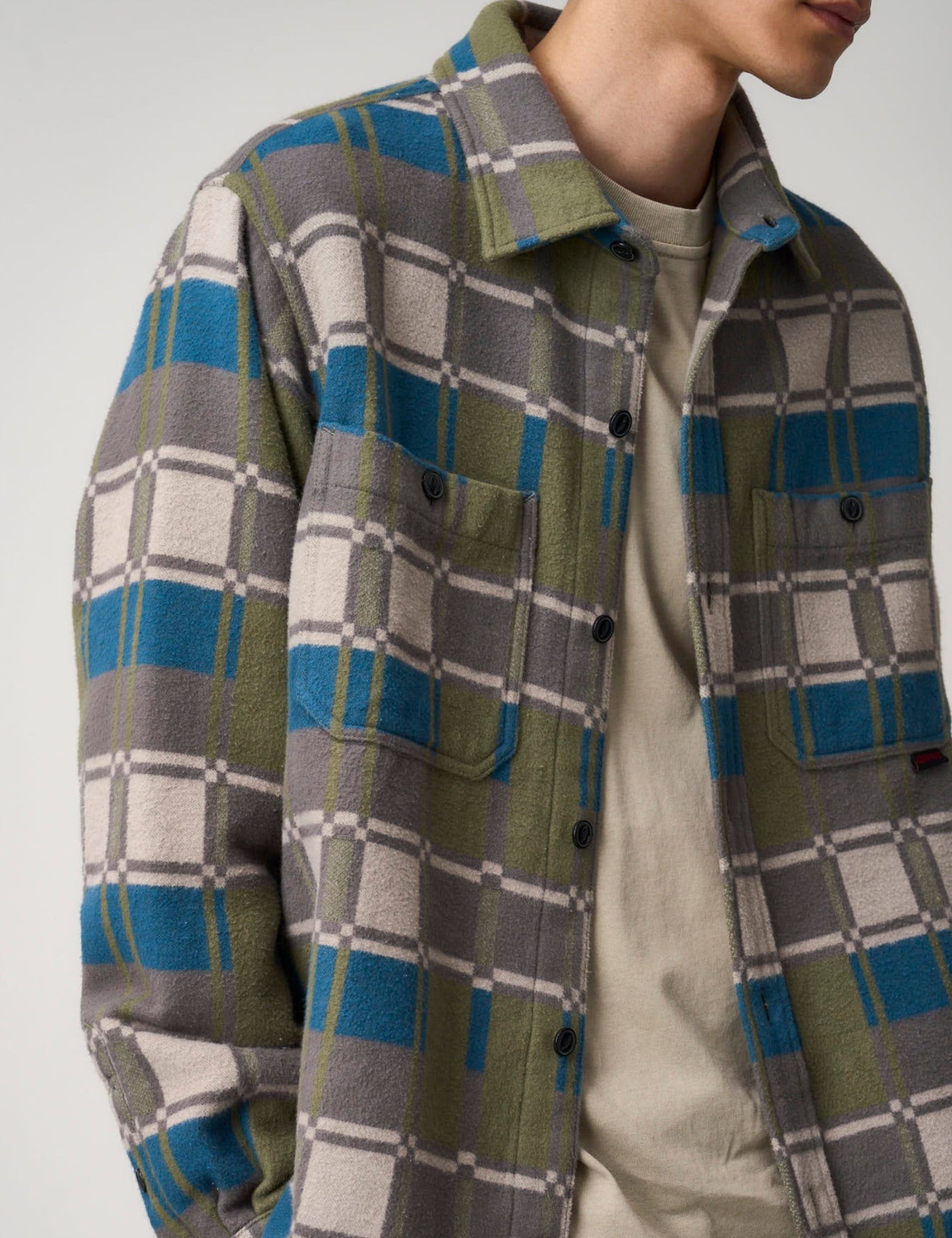 Gramicci Anthony Flannel Check Shirt - Silver Grey | Article.