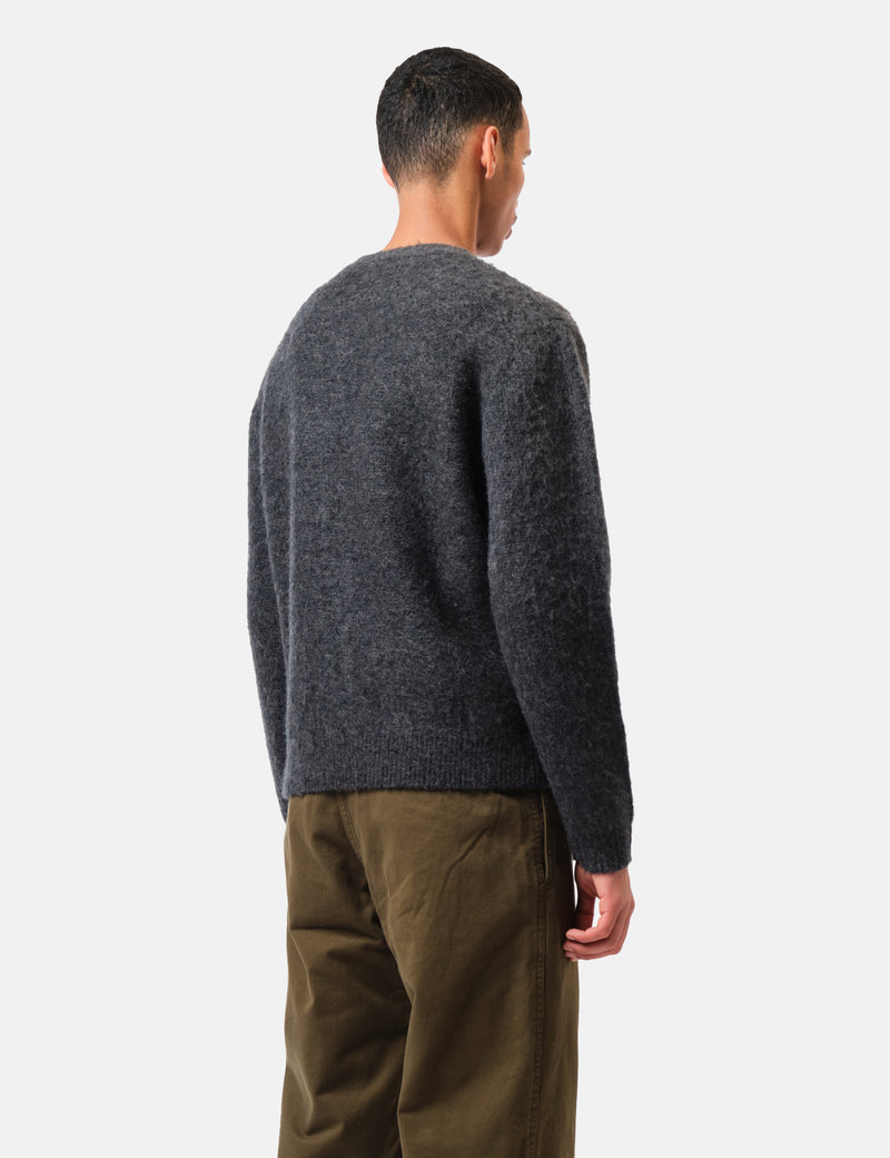 Gramicci Mohair Cardigan - Charcoal Grey