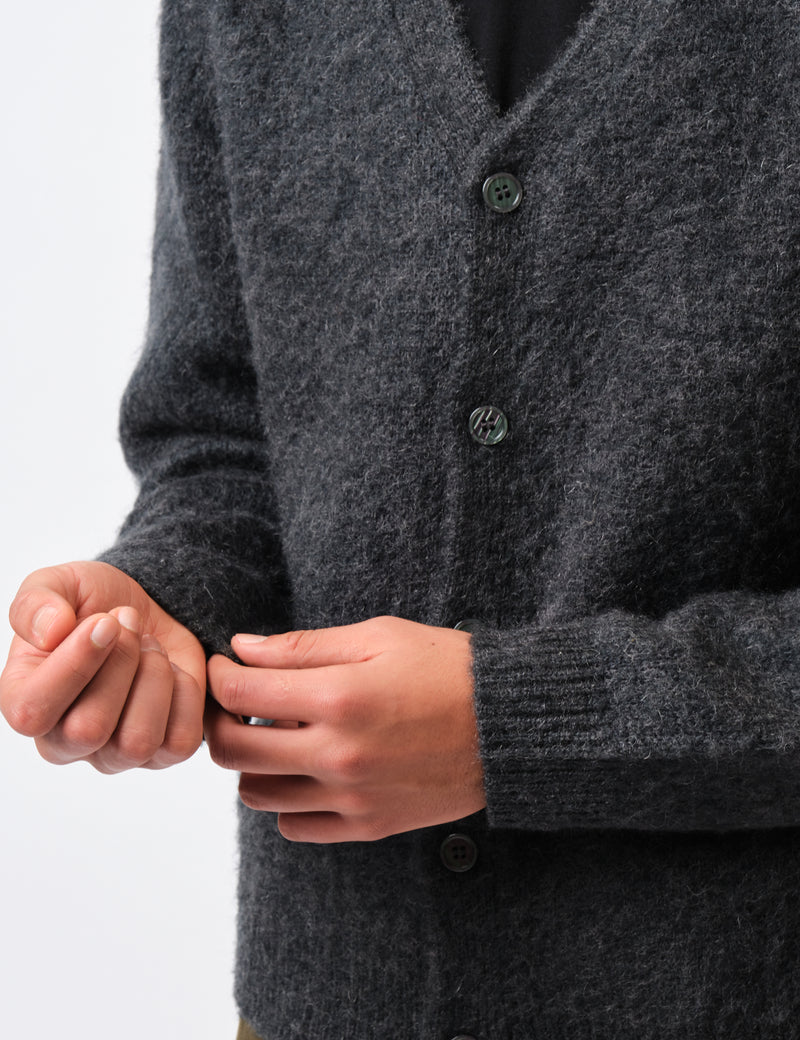 Gramicci Mohair Cardigan - Charcoal Grey