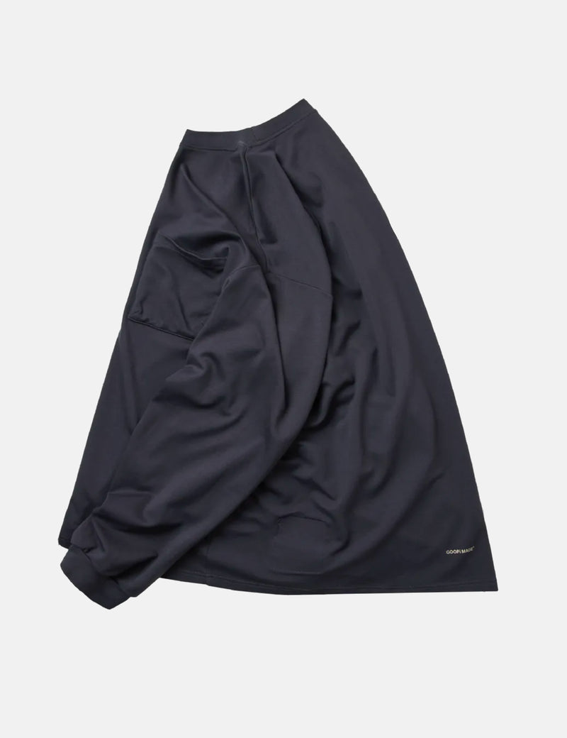 GOOPiMADE G_model-01 3D Long Sleeve Pocket T-Shirt - Dark Grey