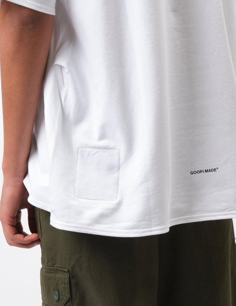 GOOPiMADE "Archetype-93" 3D Pocket T-Shirt - White
