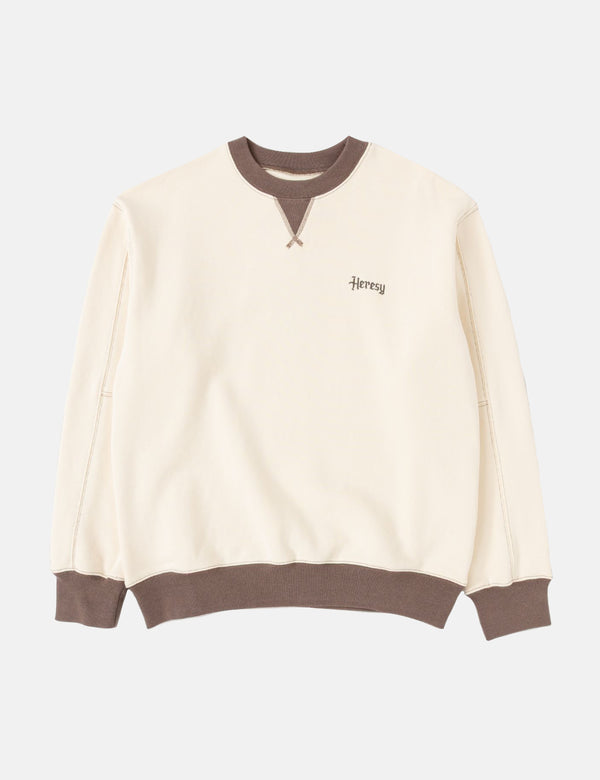 Heresy Panel Sweatshirt - Ecru