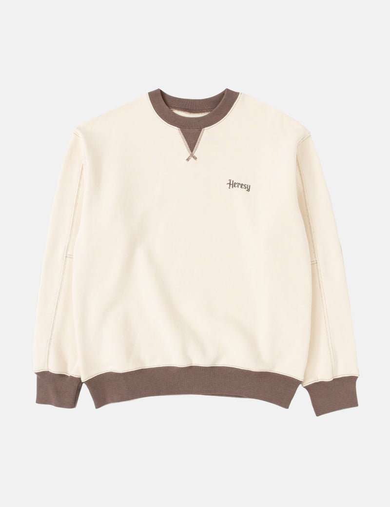 Heresy Panel Sweatshirt - Ecru