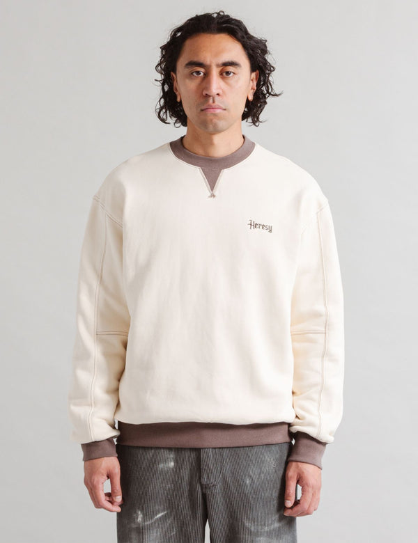 Heresy Panel Sweatshirt - Ecru