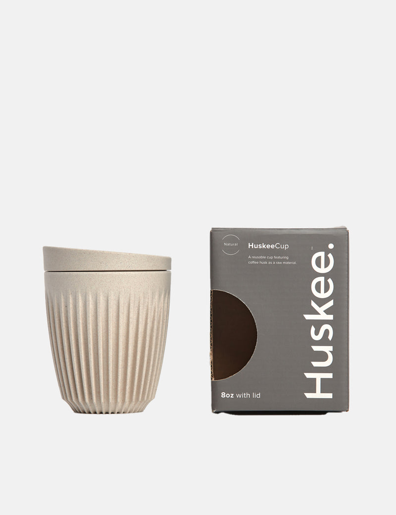 Huskee 8oz Cup With Lid - Natural