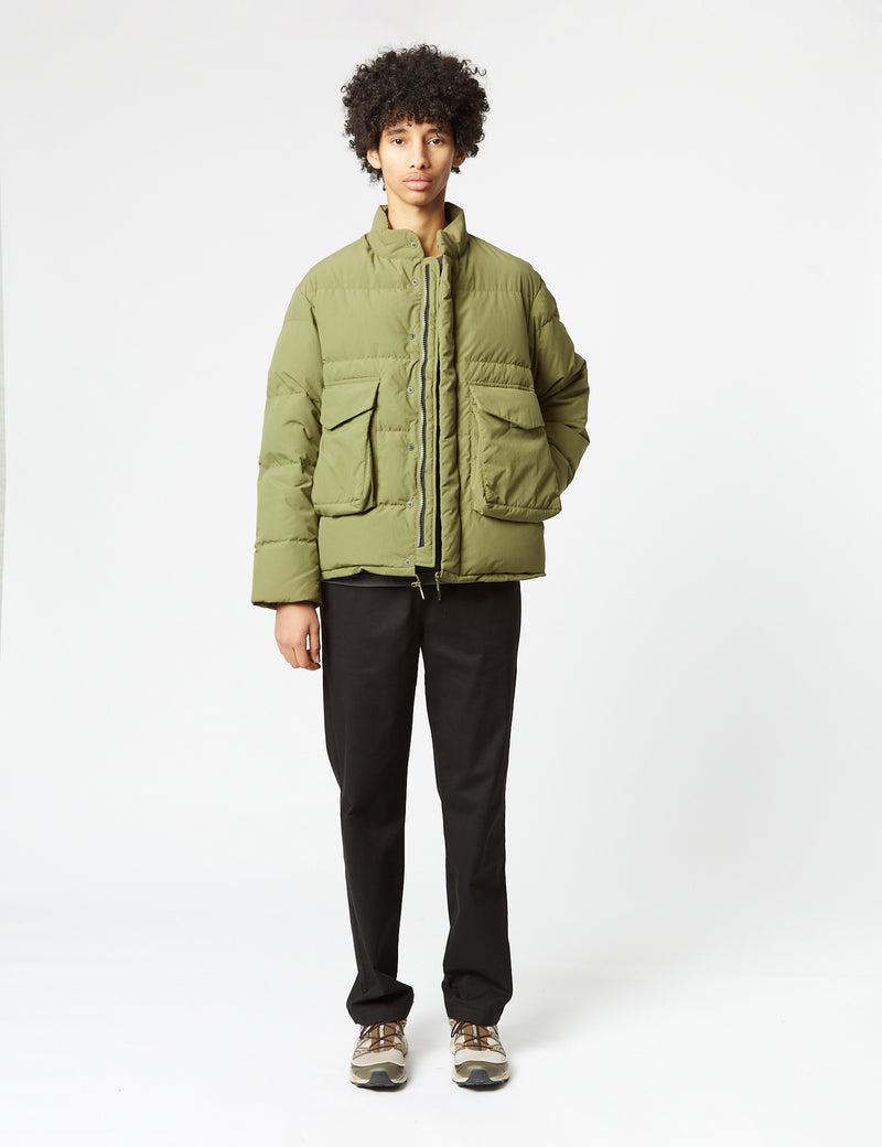 Snow Peak Olive Winter Jacket Snow Peak Recycled Down Jacket Olive