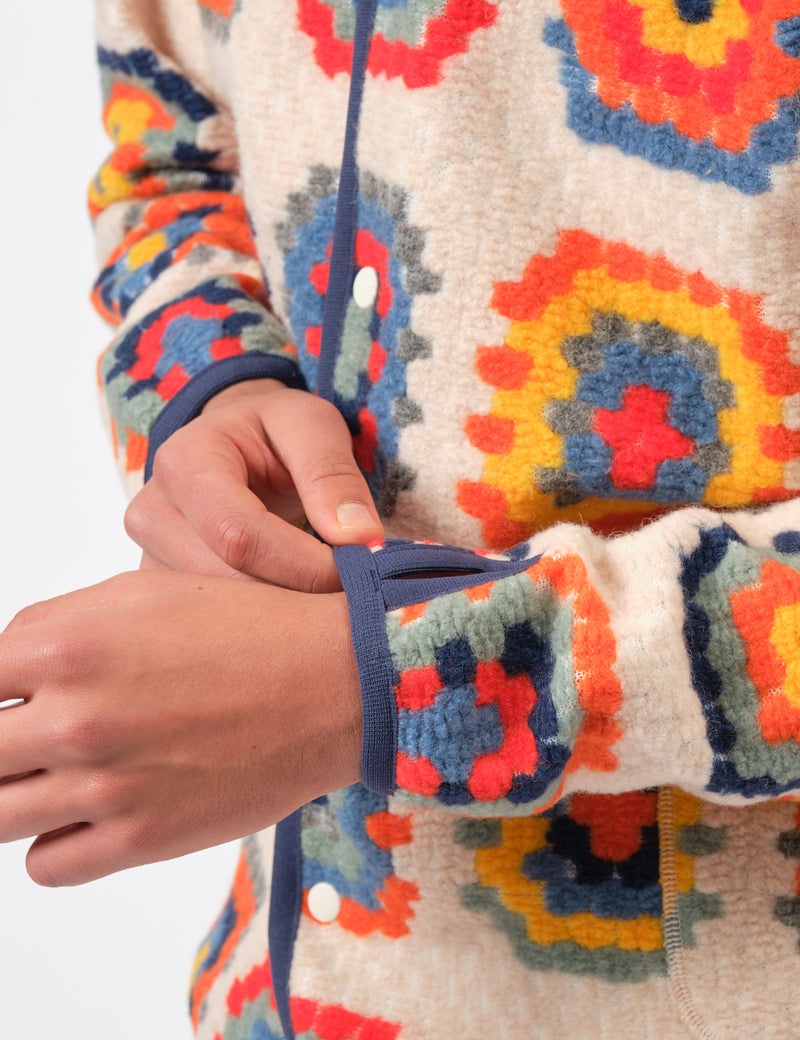 Snow Peak Wool Jacquard Cardigan - Ivory