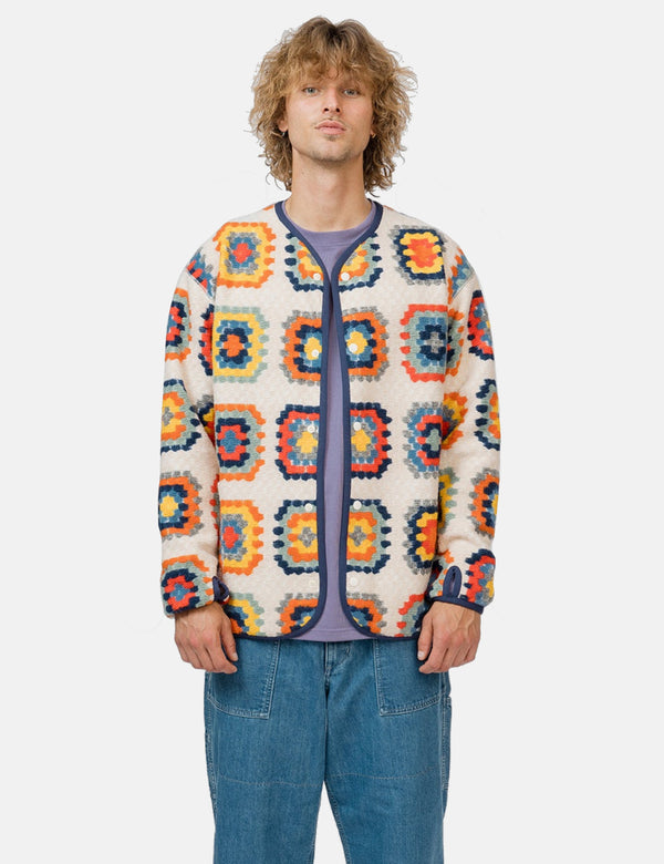 Snow Peak Wool Jacquard Cardigan - Ivory