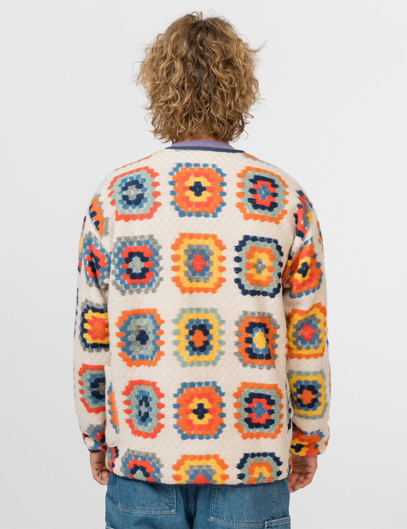 Snow Peak Wool Jacquard Cardigan - Ivory