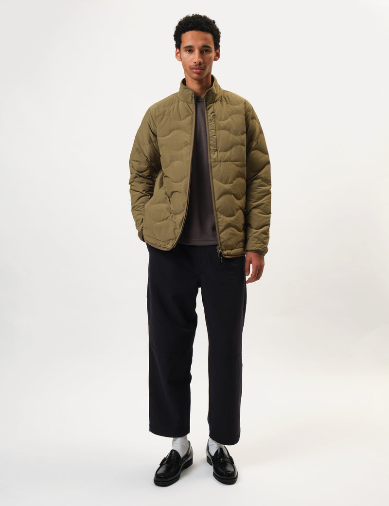 Snow Peak Seamless Quilted Down Jacket - Olive