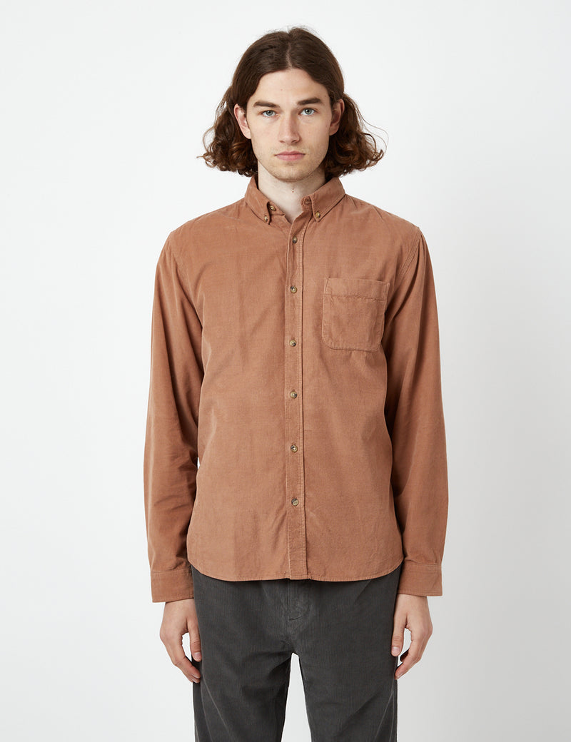 Kestin Raeburn Button Down Shirt - Terracotta Orange