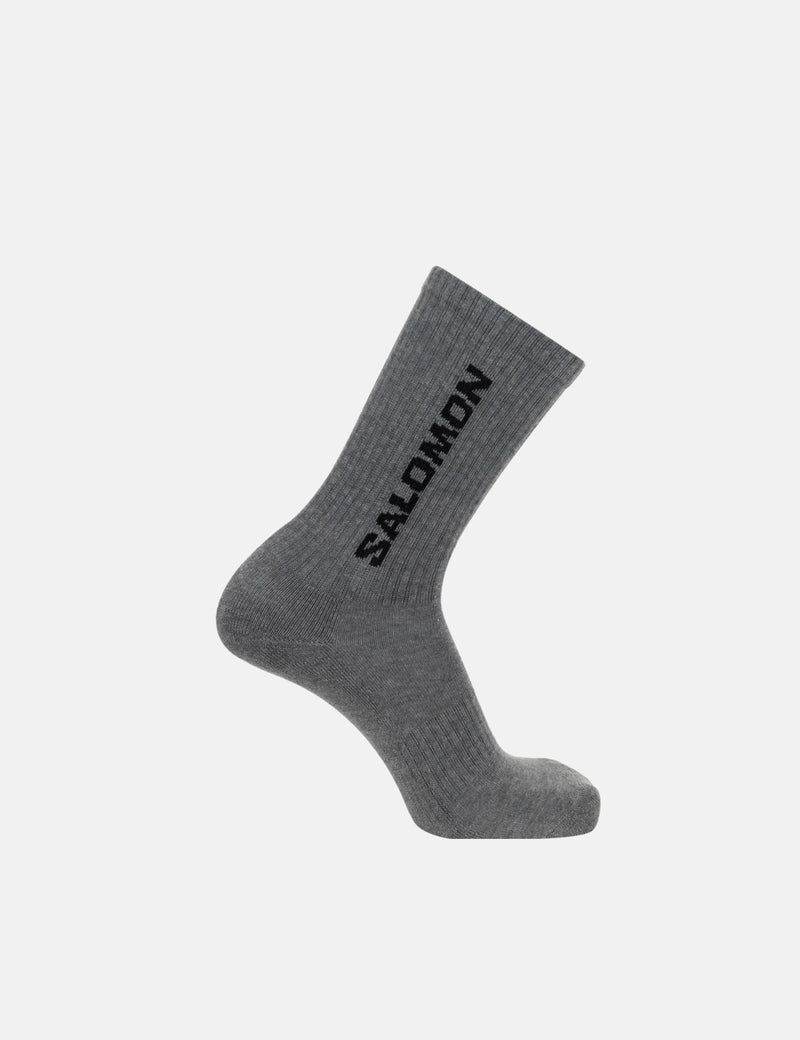 Salomon Everyday Crew Socks (3-Pack) - Black/White/Med Grey Melange