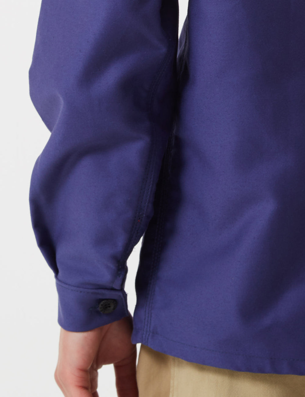 Shop Le Laboureur Moleskin Work Jacket - Navy Blue | URBANEXCESS