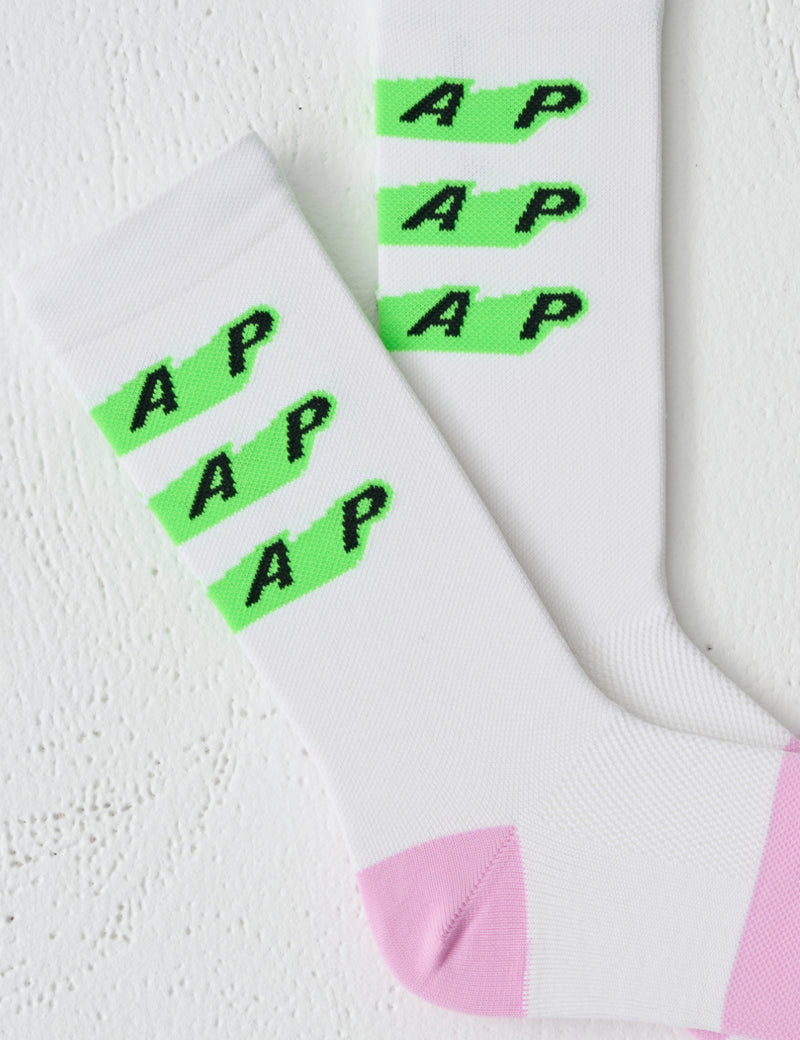 MAAP Evade X Socks - White/Fluro Green
