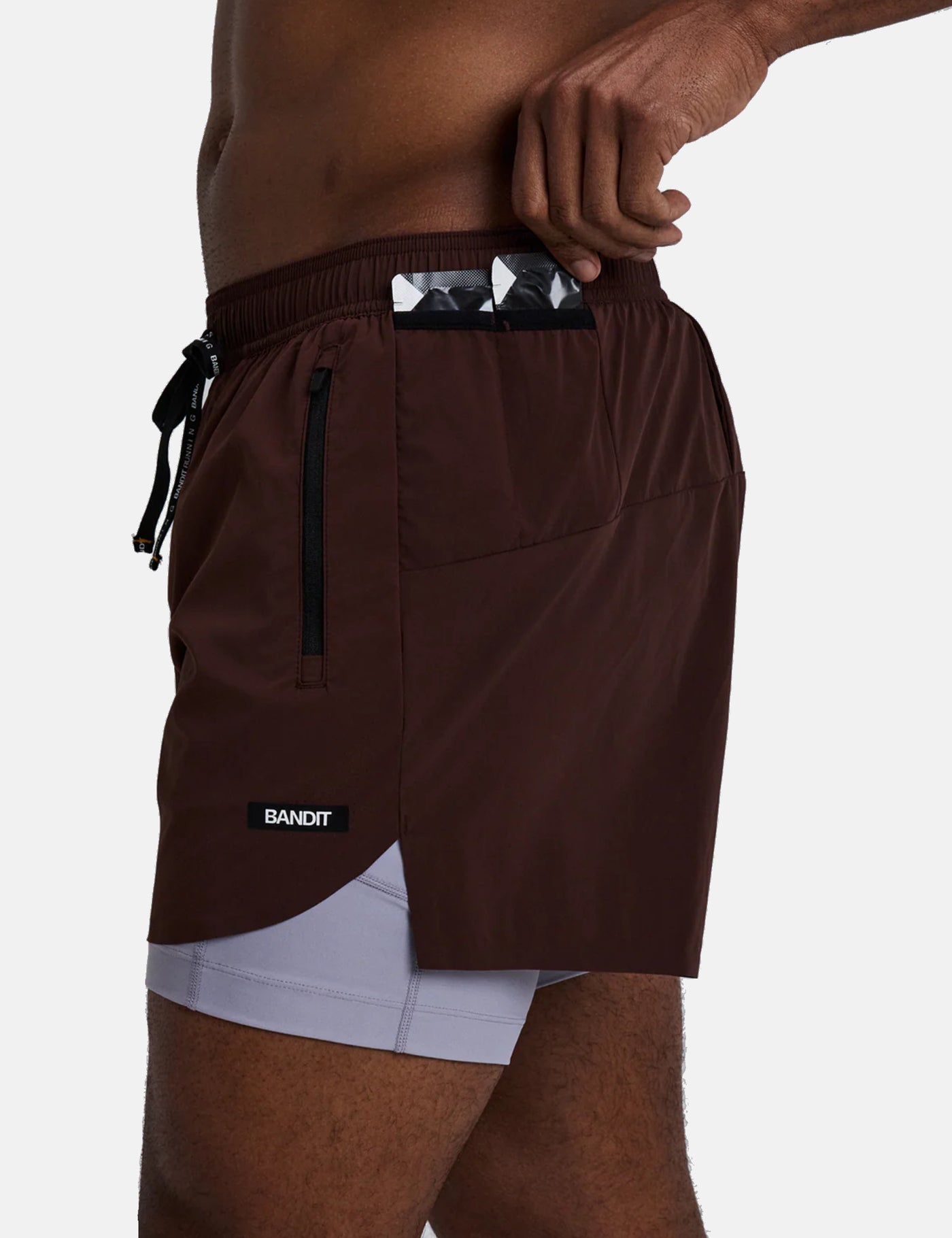 Bandit Men's Vento Next Gen 2-In-1 Run Shorts - Cacao Brown | Article.