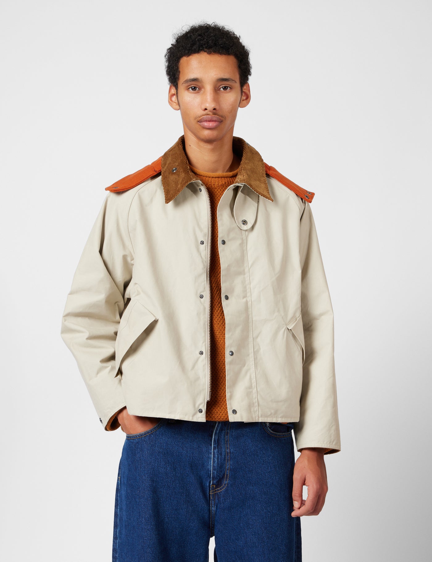 Barbour x Kaptain Sunshine Short Cruiser Jacket - Clay