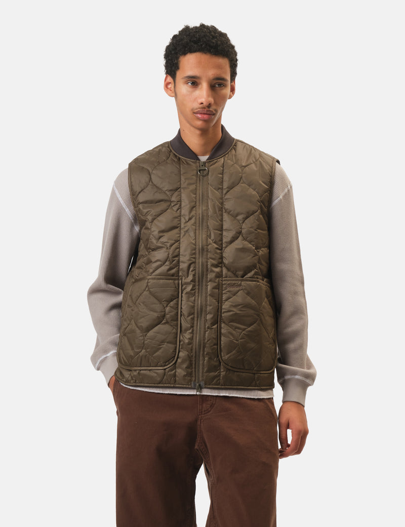 Barbour Re-Engineered Utility Liddesdale Gilet - Dark Olive Green