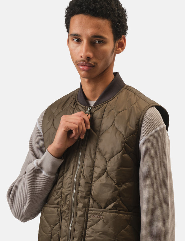 Barbour Re-Engineered Utility Liddesdale Gilet - Dark Olive Green