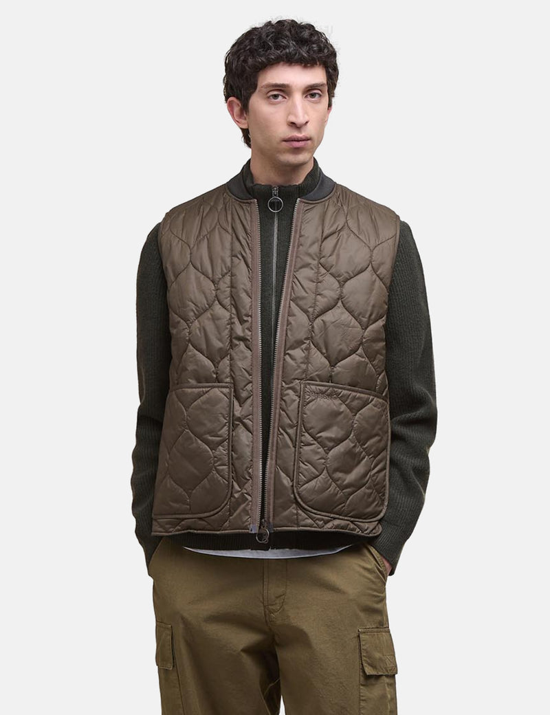 Barbour Re-Engineered Utility Liddesdale Gilet - Dark Olive Green