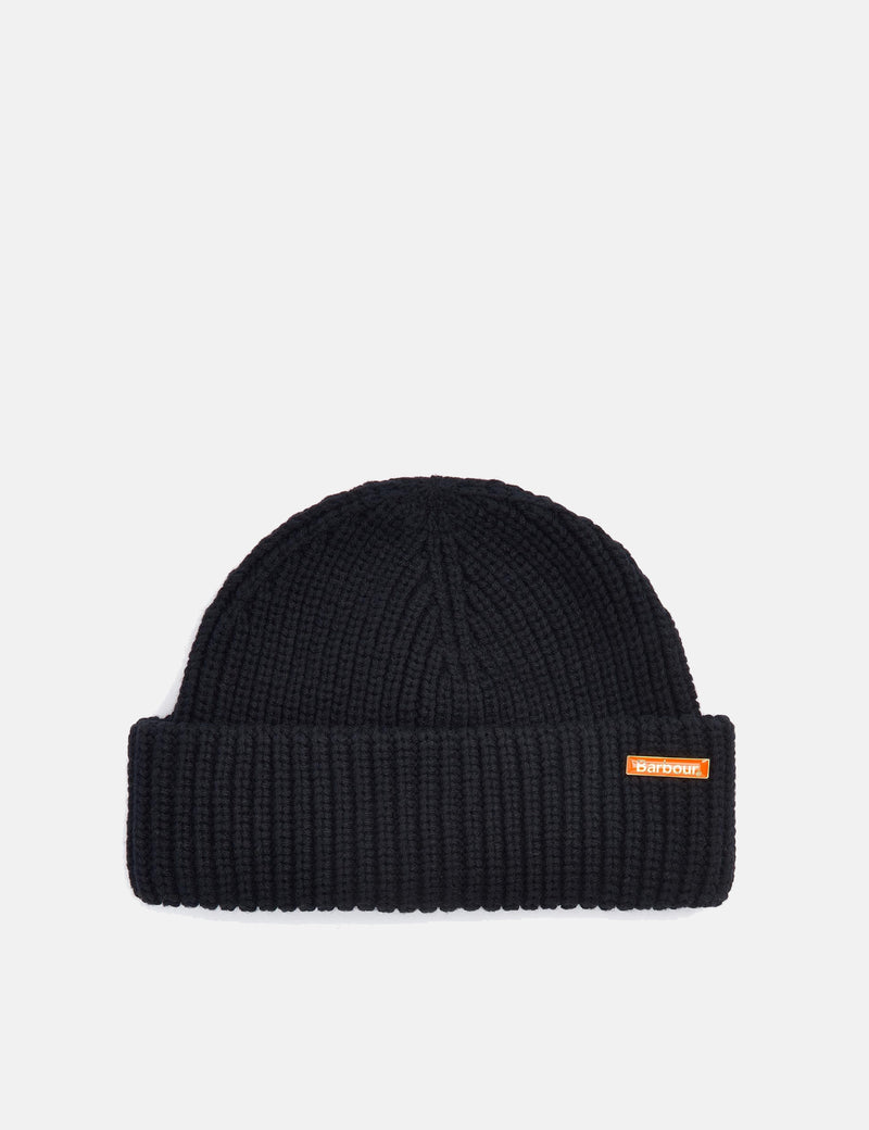 Barbour Mosely Fishermans Beanie Hat Black Article