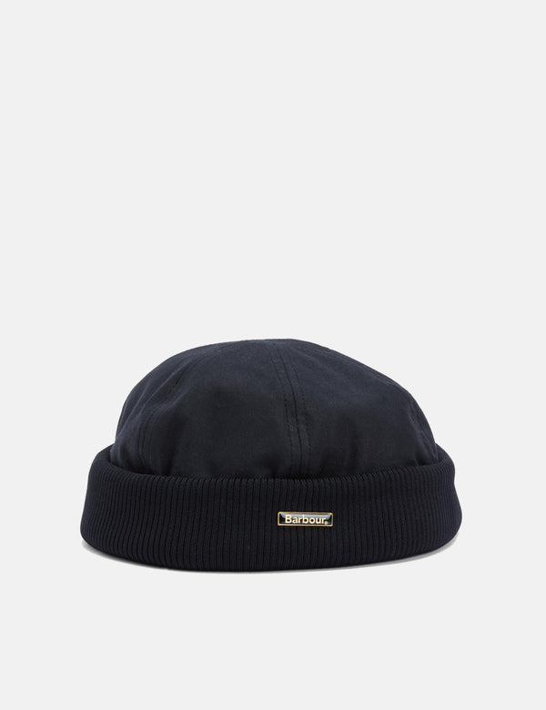 Barbour Oakmoor Wax Docker Hat - Black