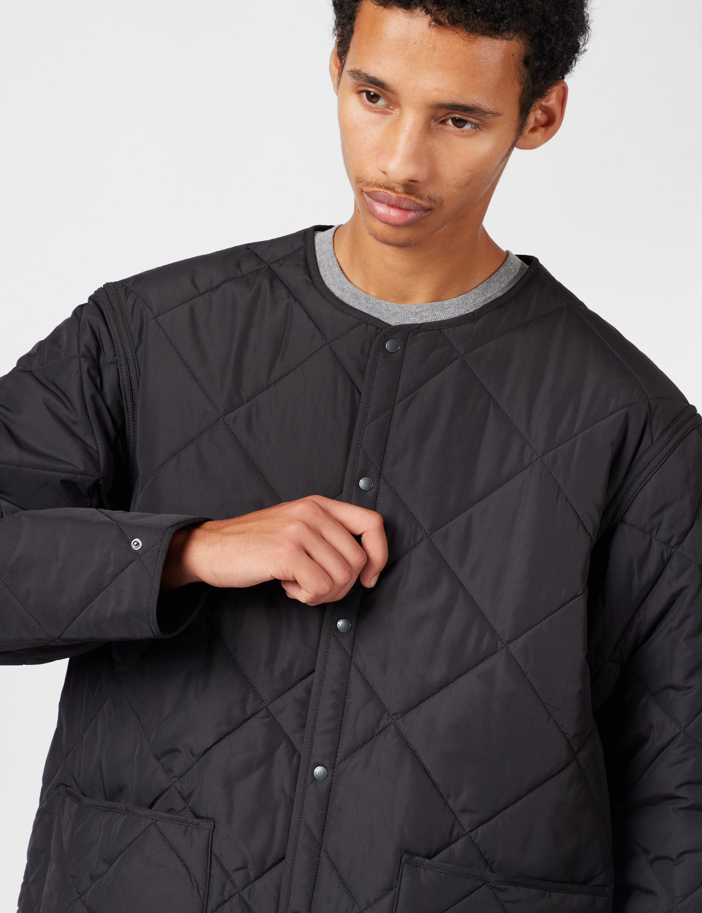 ジャケット・アウター KAPTAIN SUNSHINE x Barbour 38 Barbour x Kaptain Sunshine Quilted Liner Jacket - Black | Article.