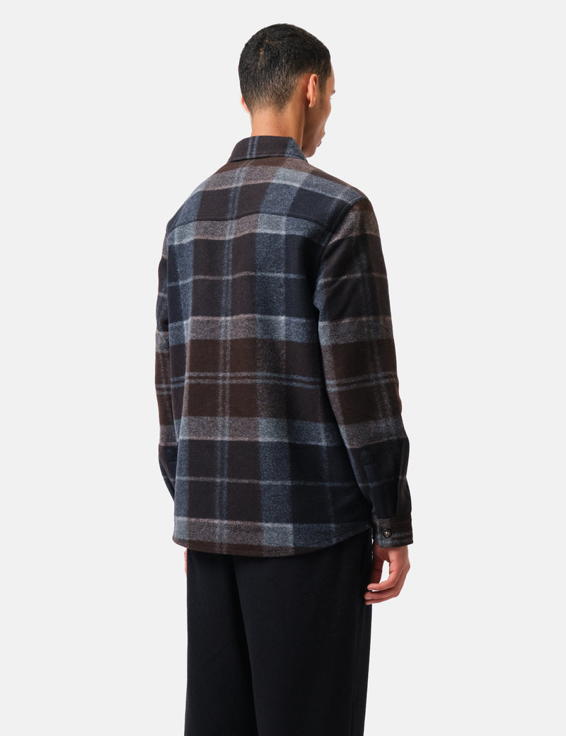 Barbour Chapter Tailored Check Overshirt - Midnight Oak Tartan
