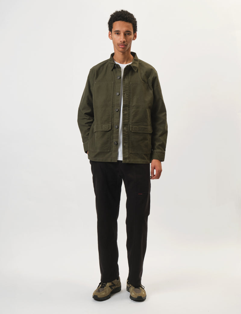 Barbour Newbirch Cotton Sateen Overshirt - Forest Green